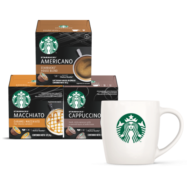 3 CAJAS STARBUCKS + 1 MUG DE REGALO