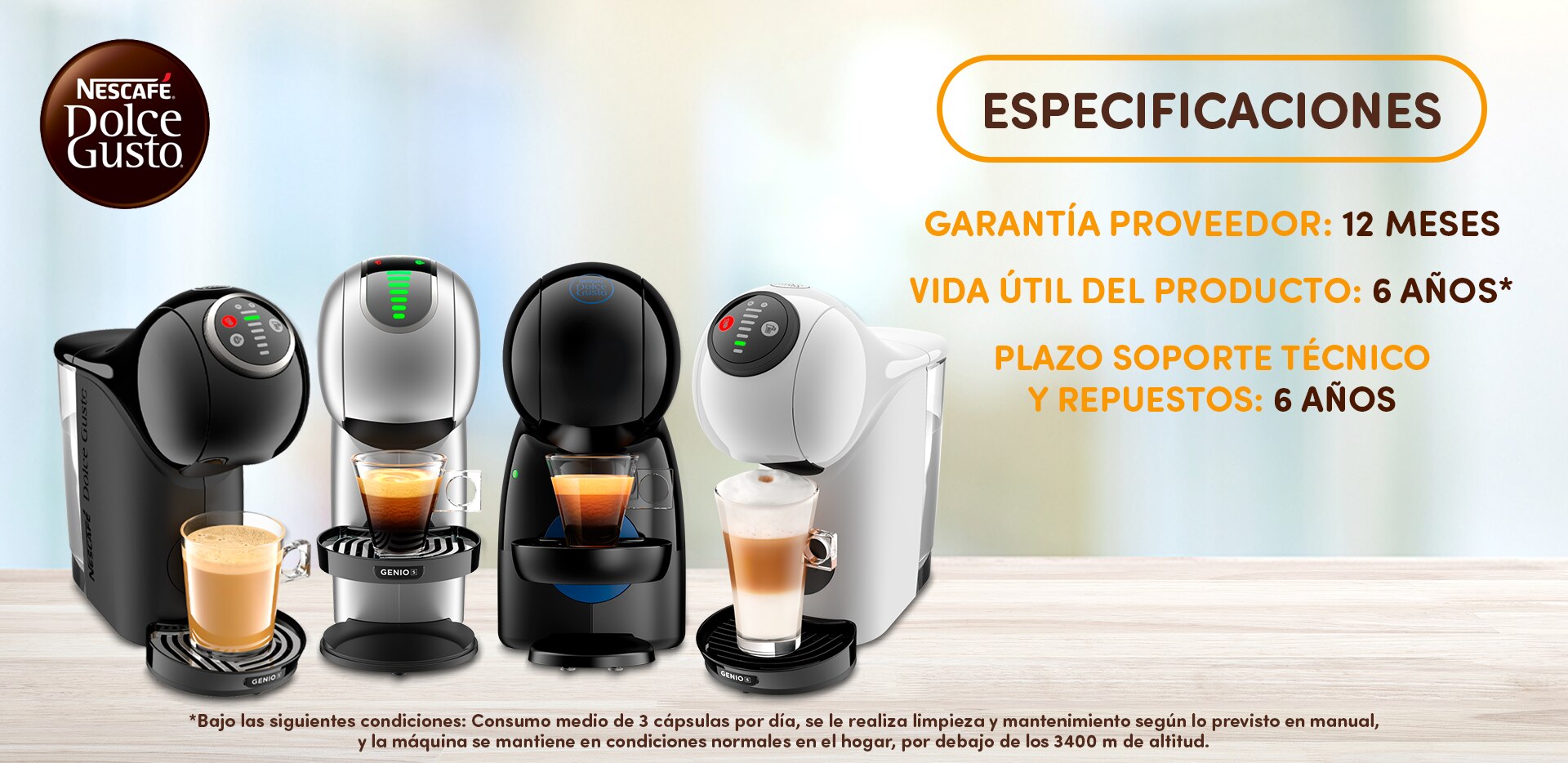 Pack cafetera automática NESCAFÉ digital Genio s plus+café+tazas