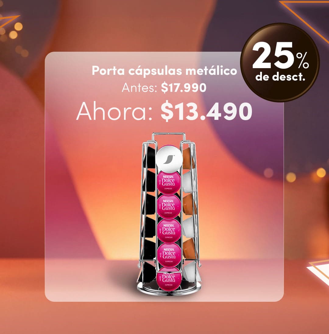 Porta Cápsulas Metálico
